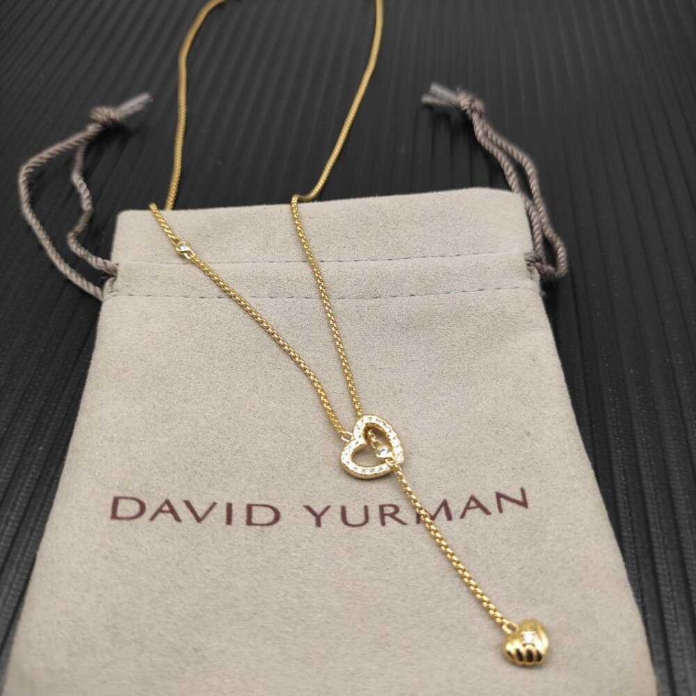 David Yurman Gold Heart Pendant Necklace